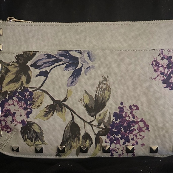 WHBM White/Purple/Green & Metal Studs Wristlet - Picture 1 of 5